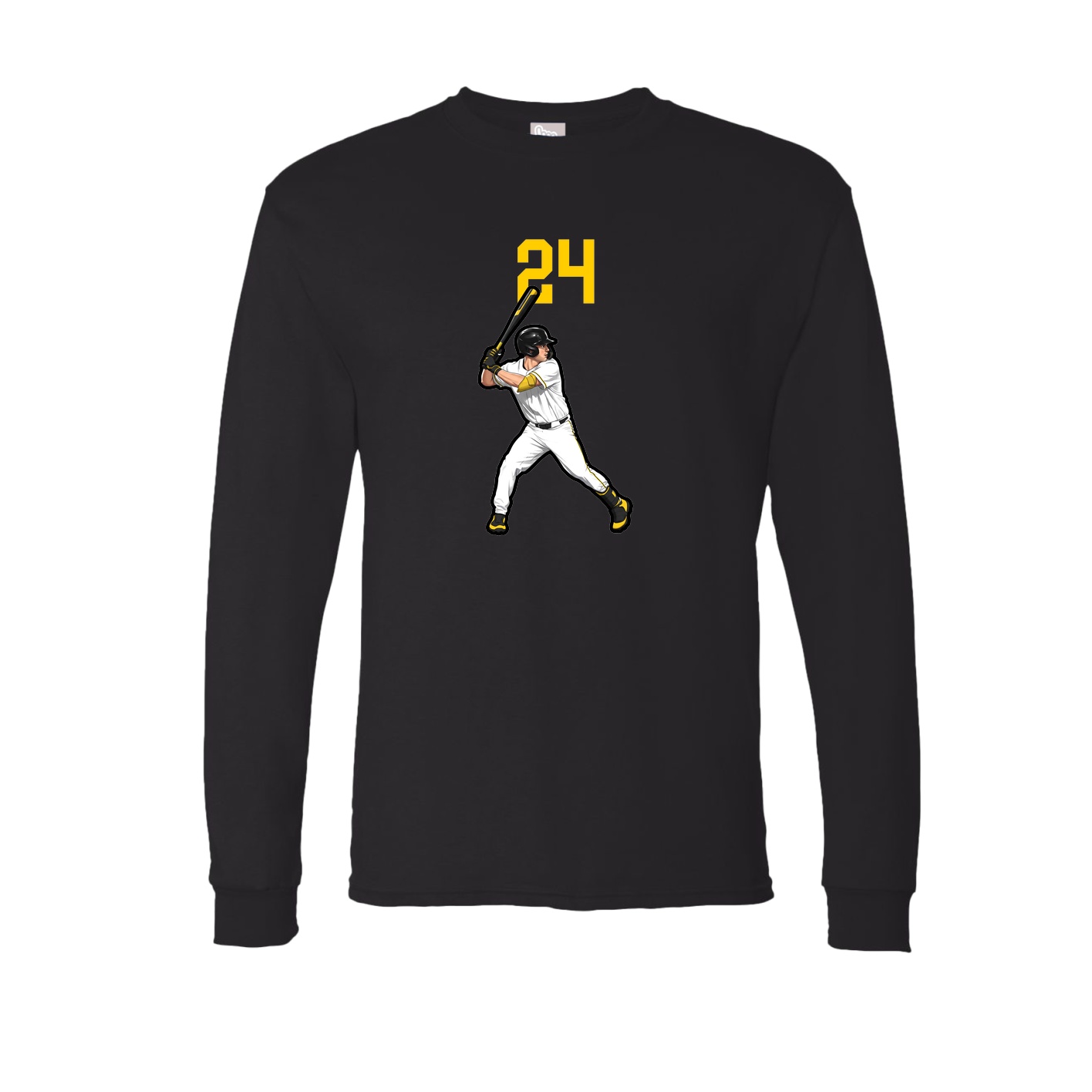 Long Sleeve Tee — Number Top in Black