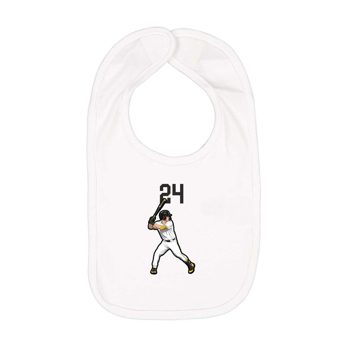 Infant Bib — Number Top in White