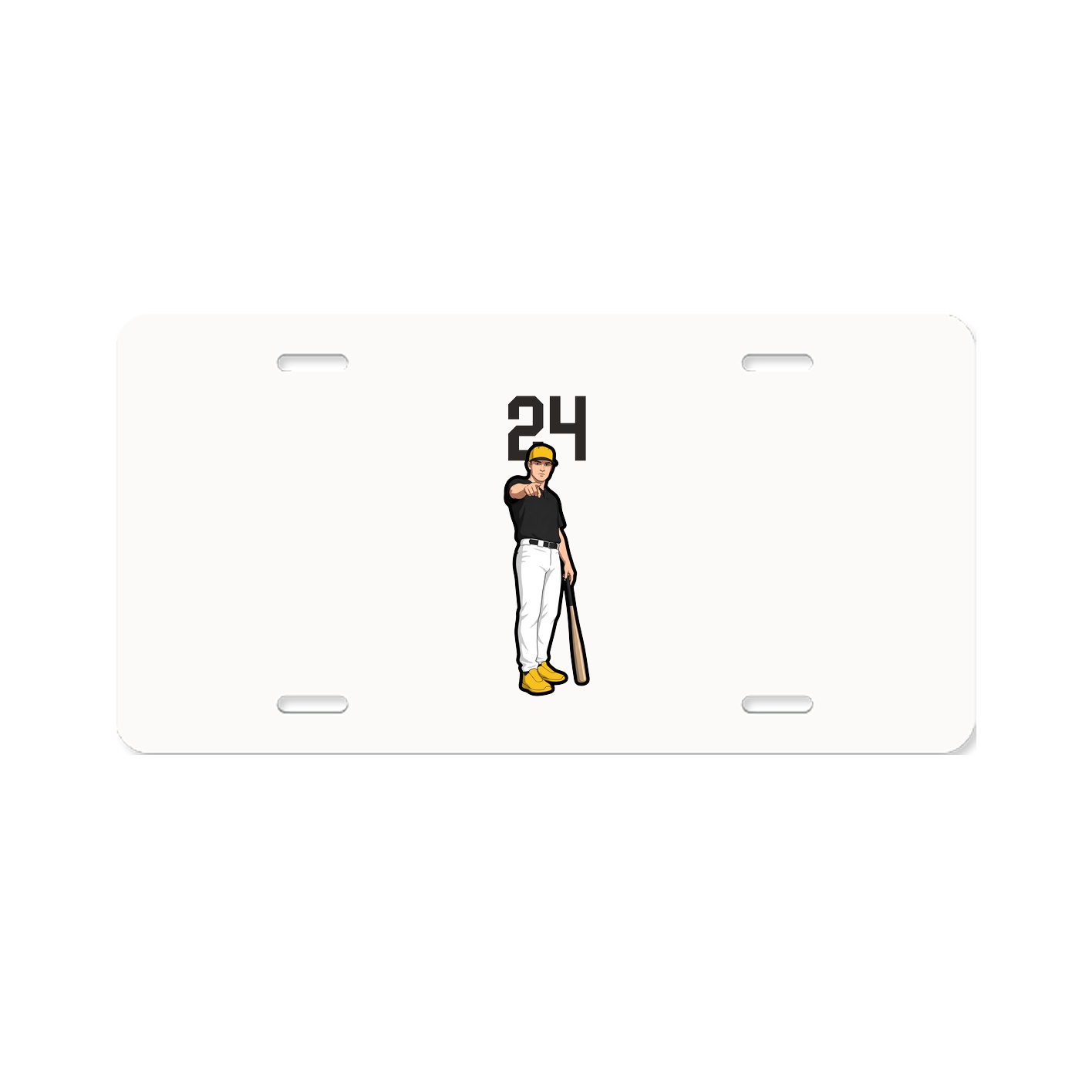 License Plate — Number Top in Classic