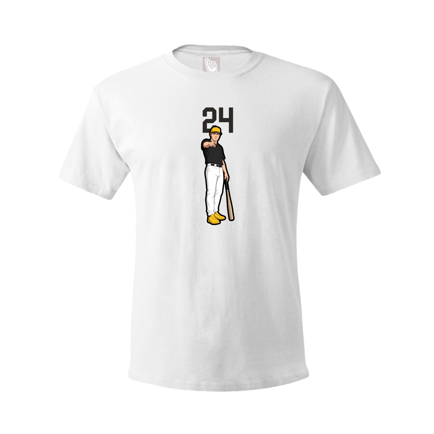 Youth Tee — Number Top in White