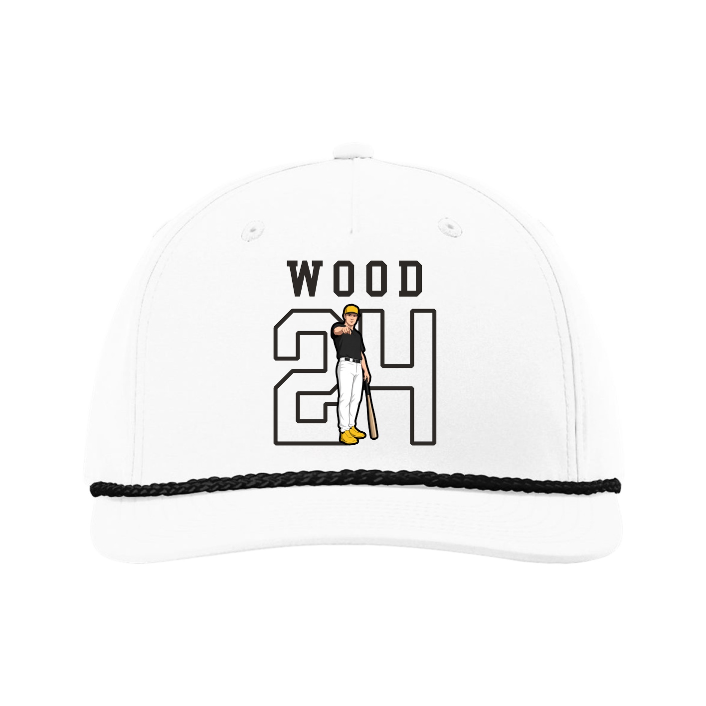 Five-Panel Classic Rope Cap — Shirsey in White