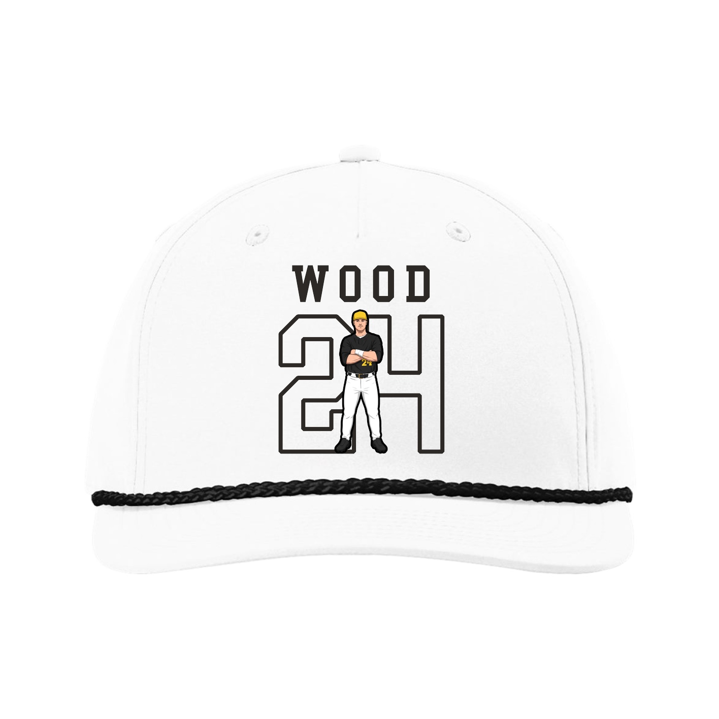 Five-Panel Classic Rope Cap — Shirsey in White