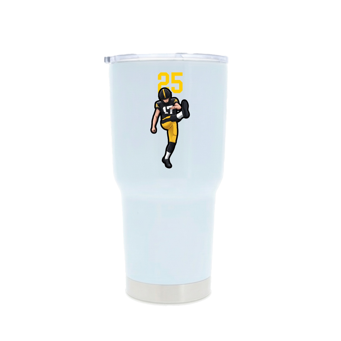 30oz Stainless Steel Tumbler — Number Top in White