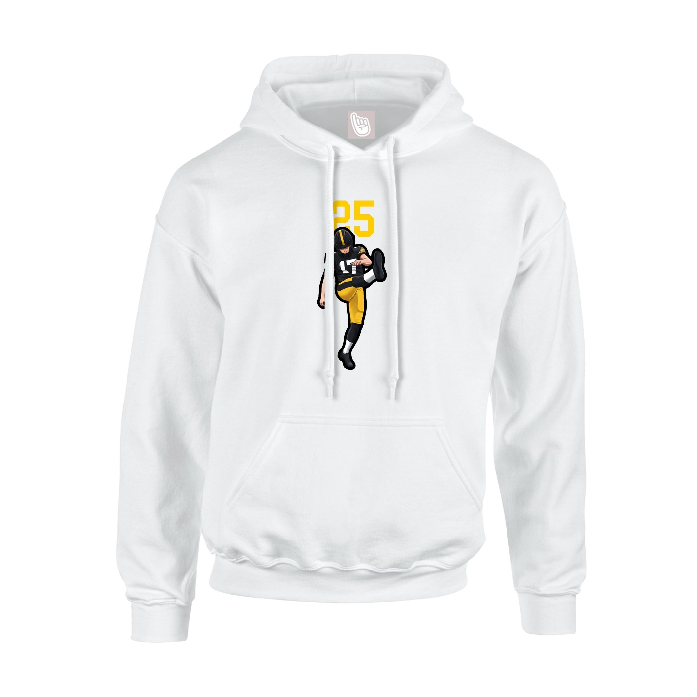 Hoodie — Number Top in White