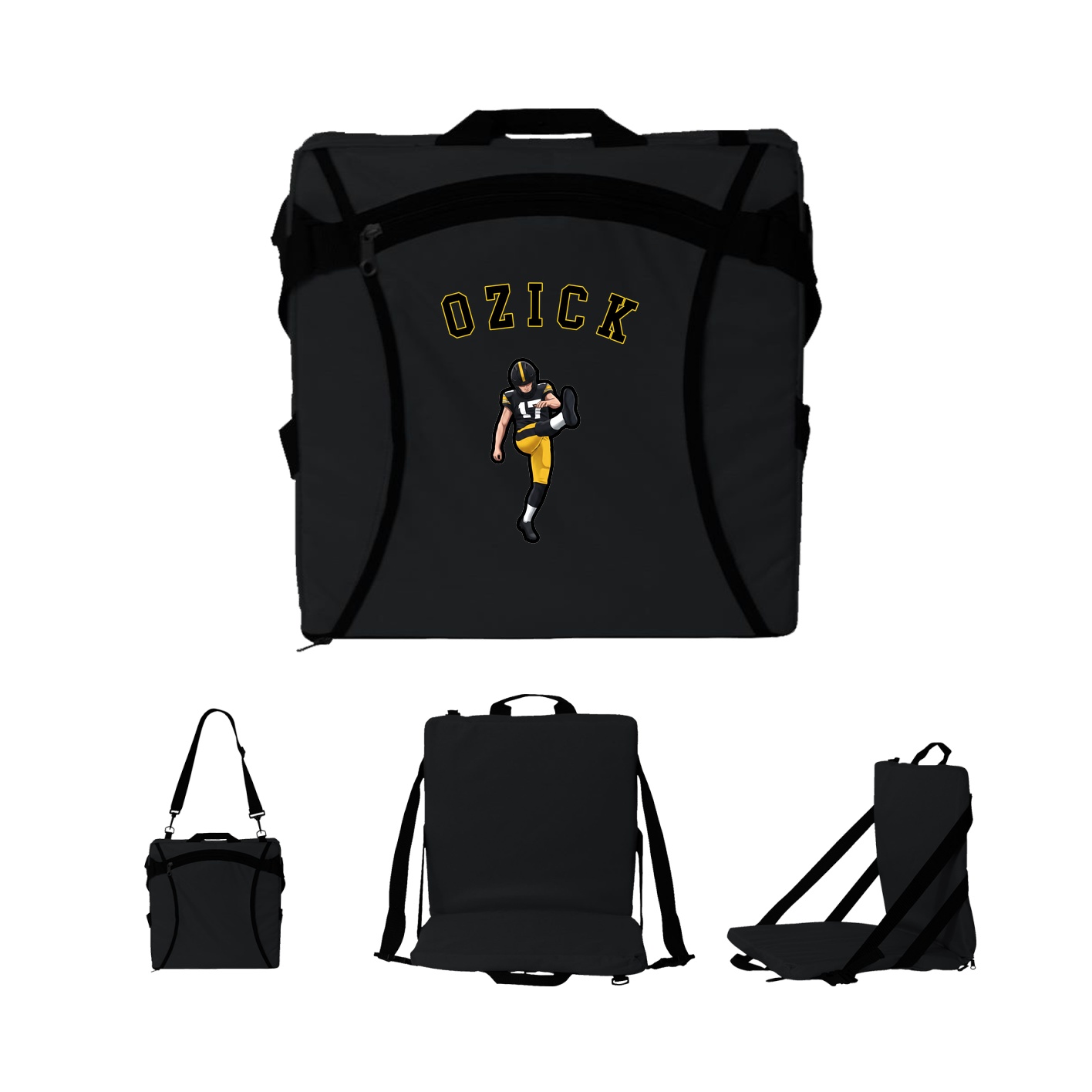 Folding Stadium Seat — Shirsey Arch in Black