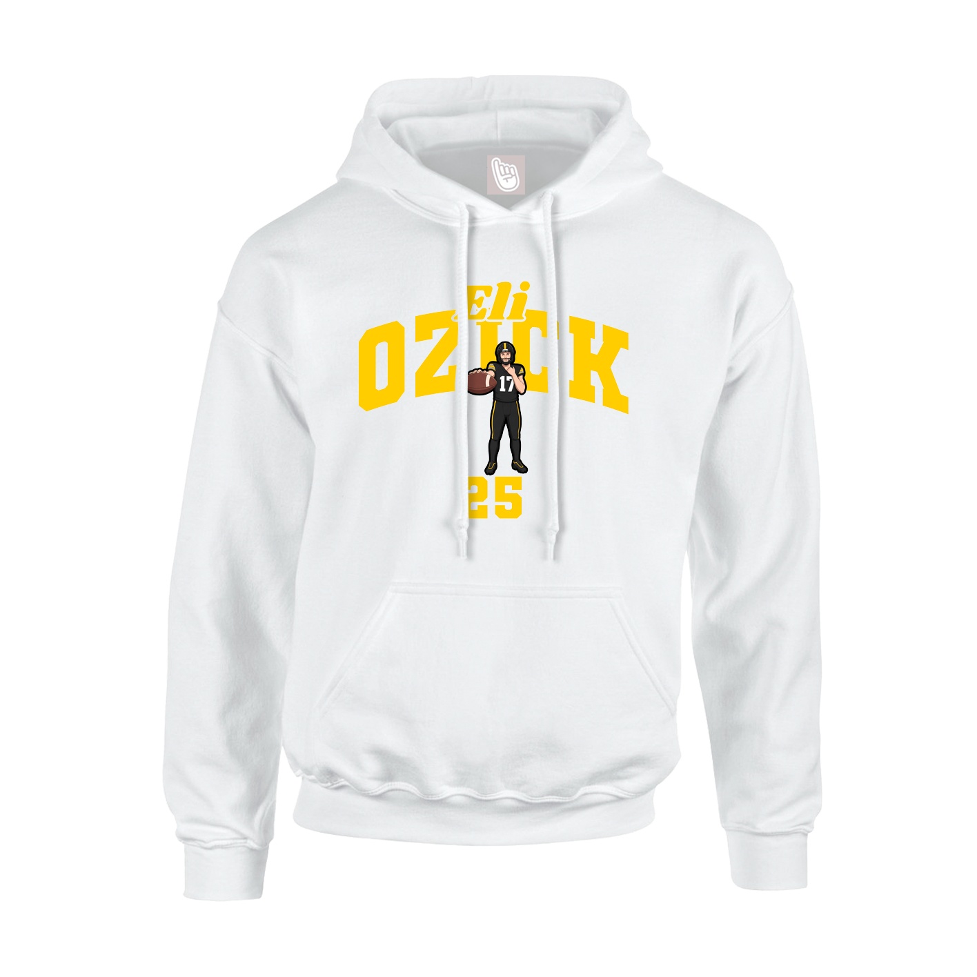 Youth Hoodie — Signature Arch in White