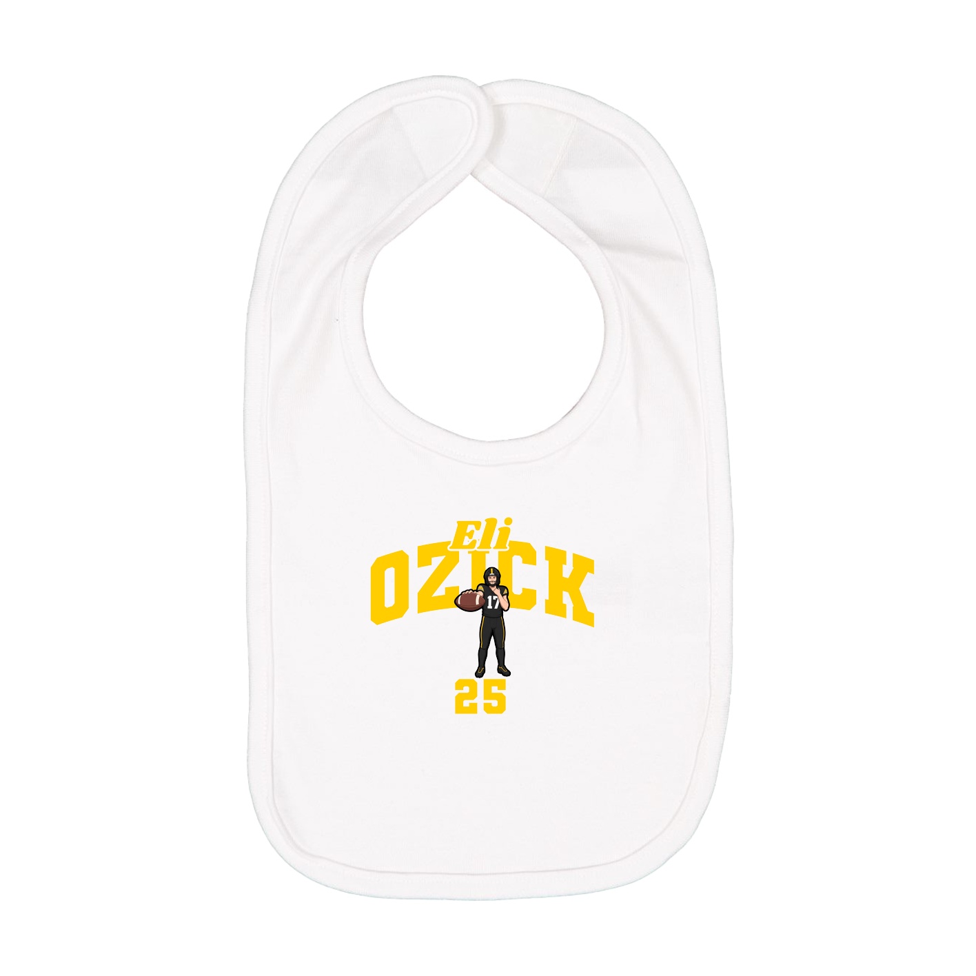 Infant Bib — Signature Arch in White