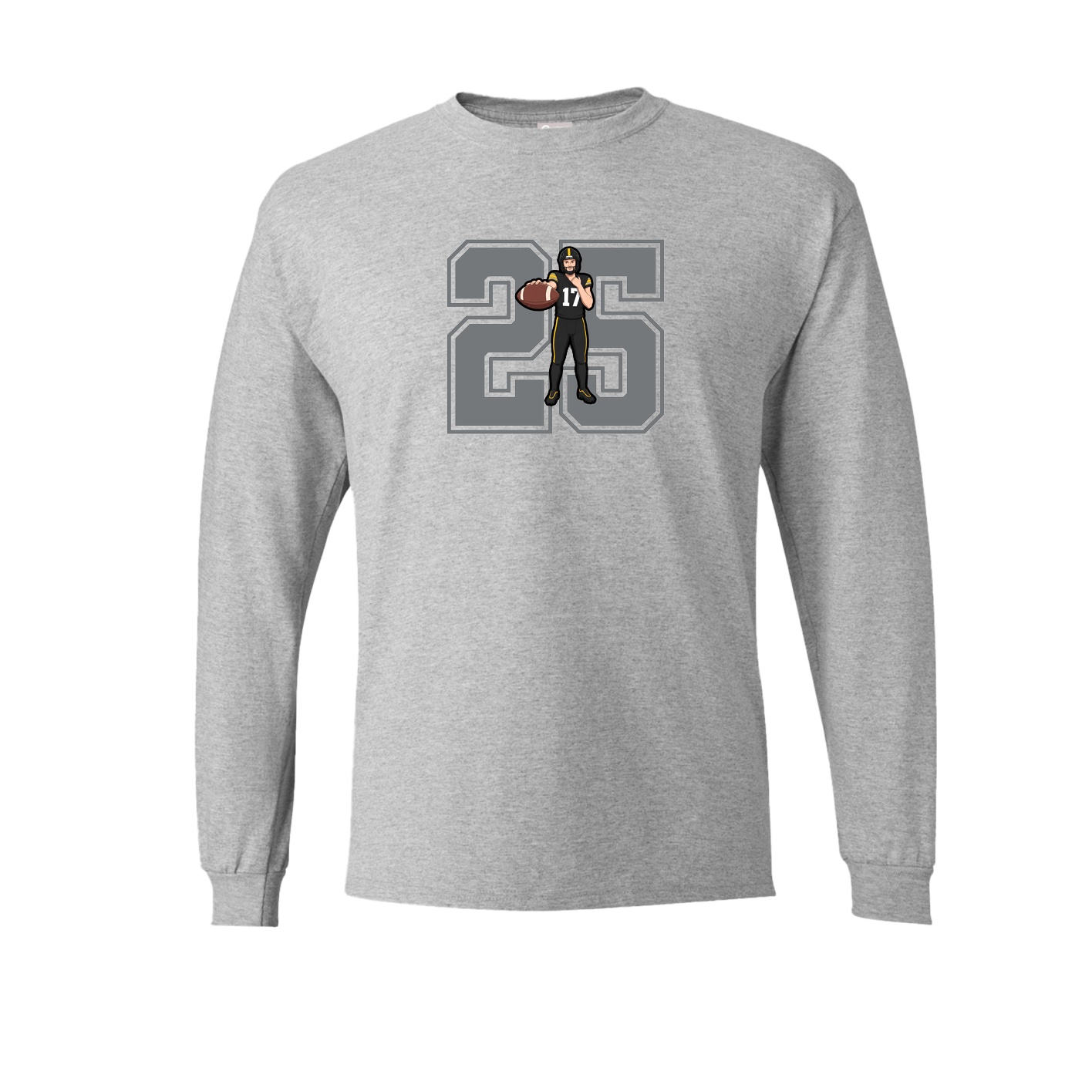 Long Sleeve Tee — Number in Grey