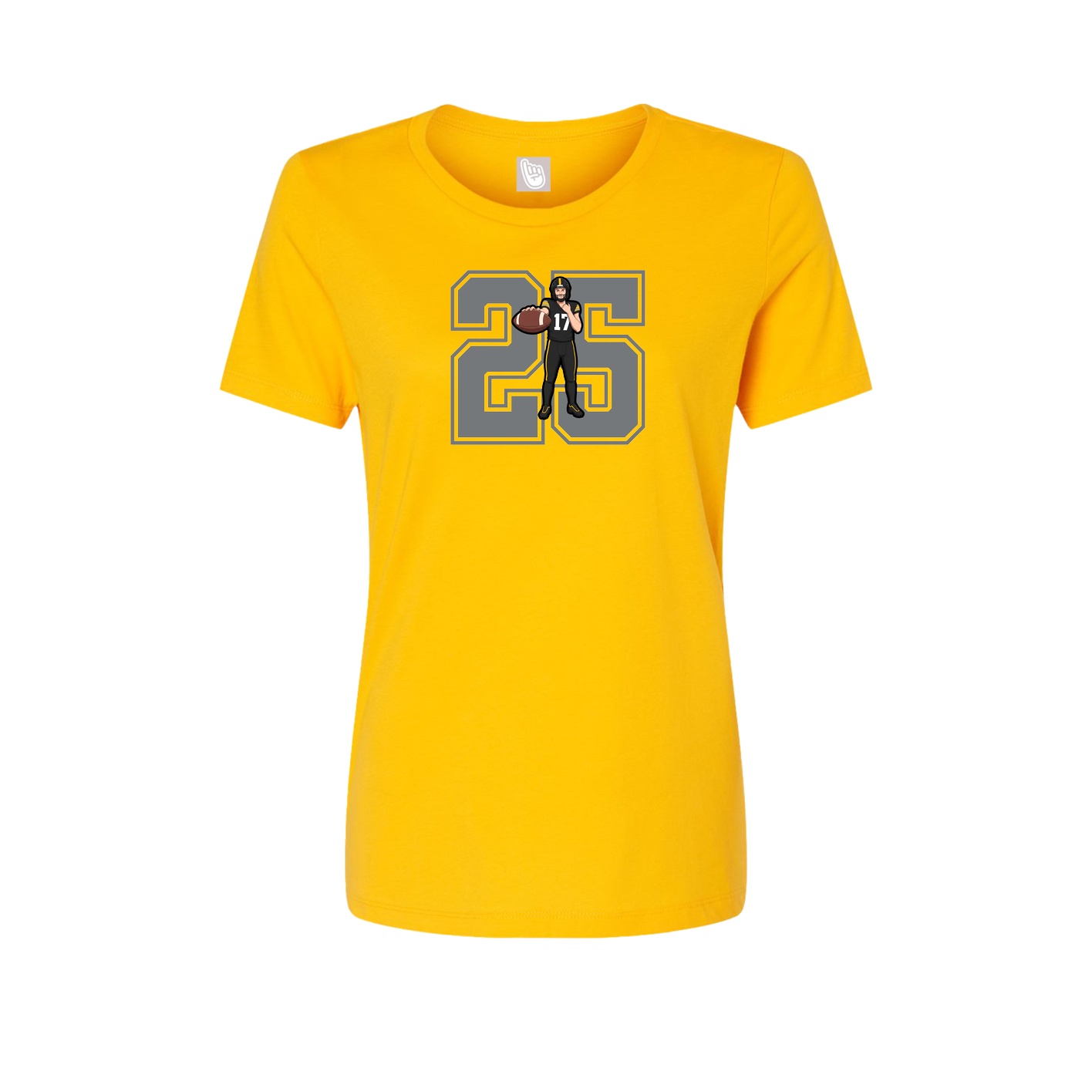 Womens Tee — Number in Gold