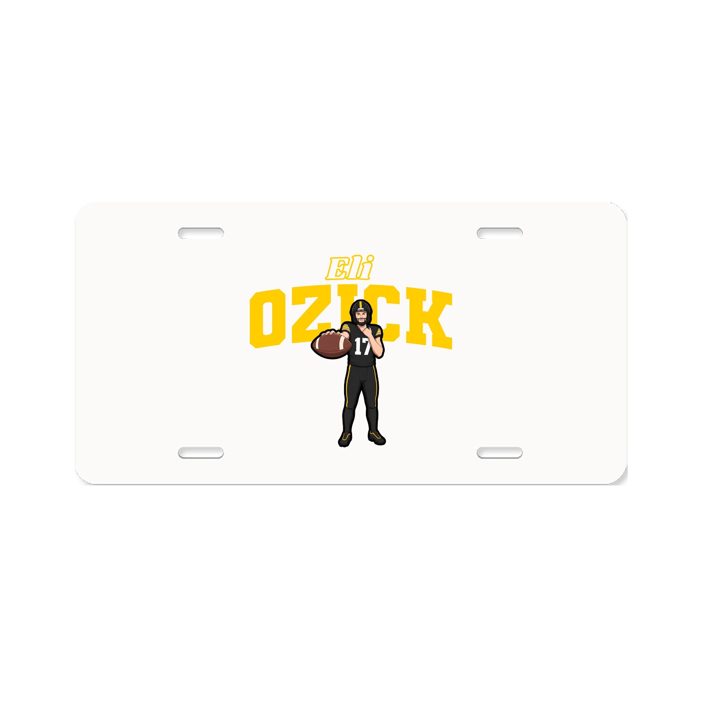 License Plate — Name Arch in Classic