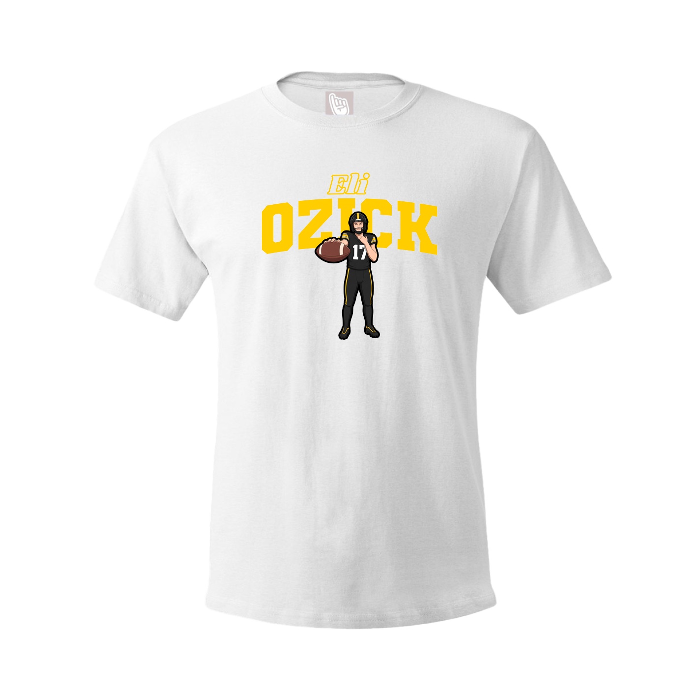 Youth Tee — Name Arch in White