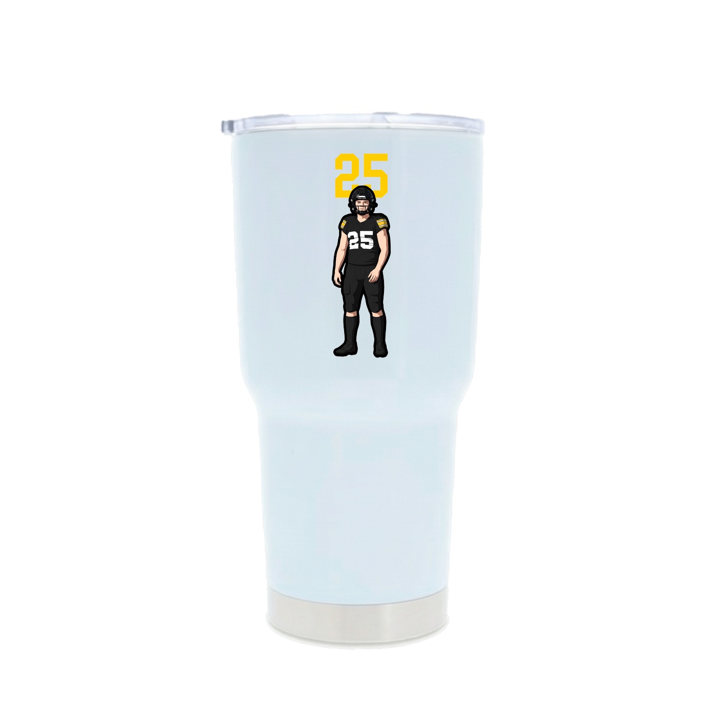 30oz Stainless Steel Tumbler — Number Top in White
