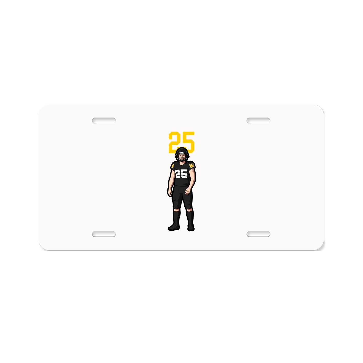 License Plate — Number Top in Classic