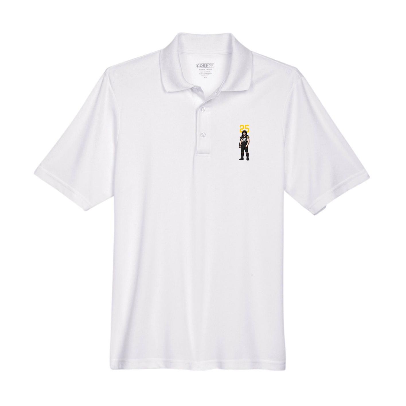 Performance Polo — Number Top in White