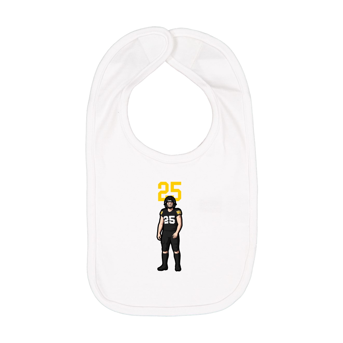 Infant Bib — Number Top in White