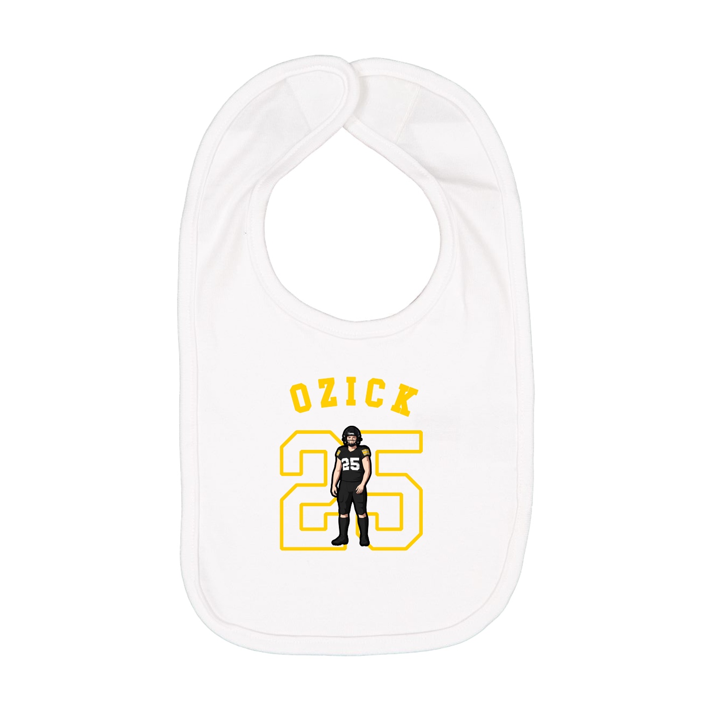 Infant Bib — Shirsey Arch in White