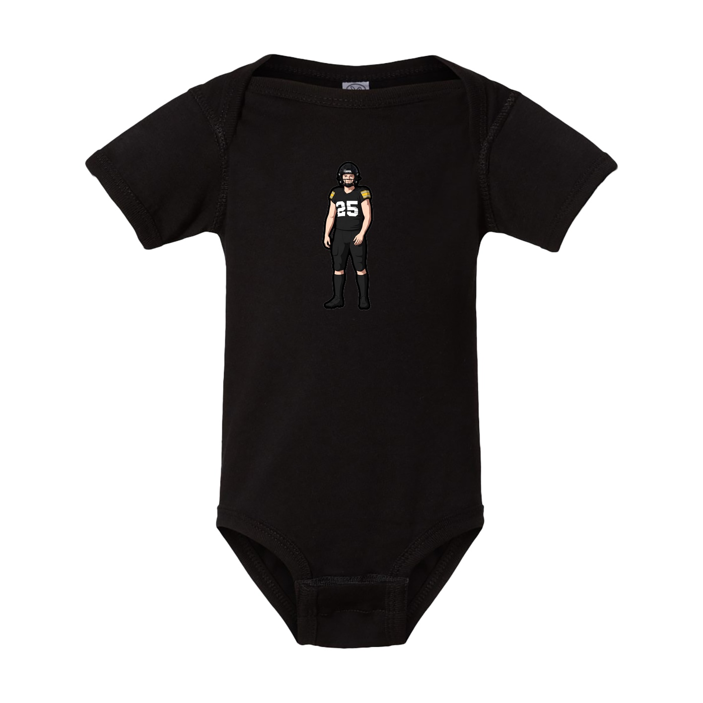 Baby Onesie — Name Vertical in Black