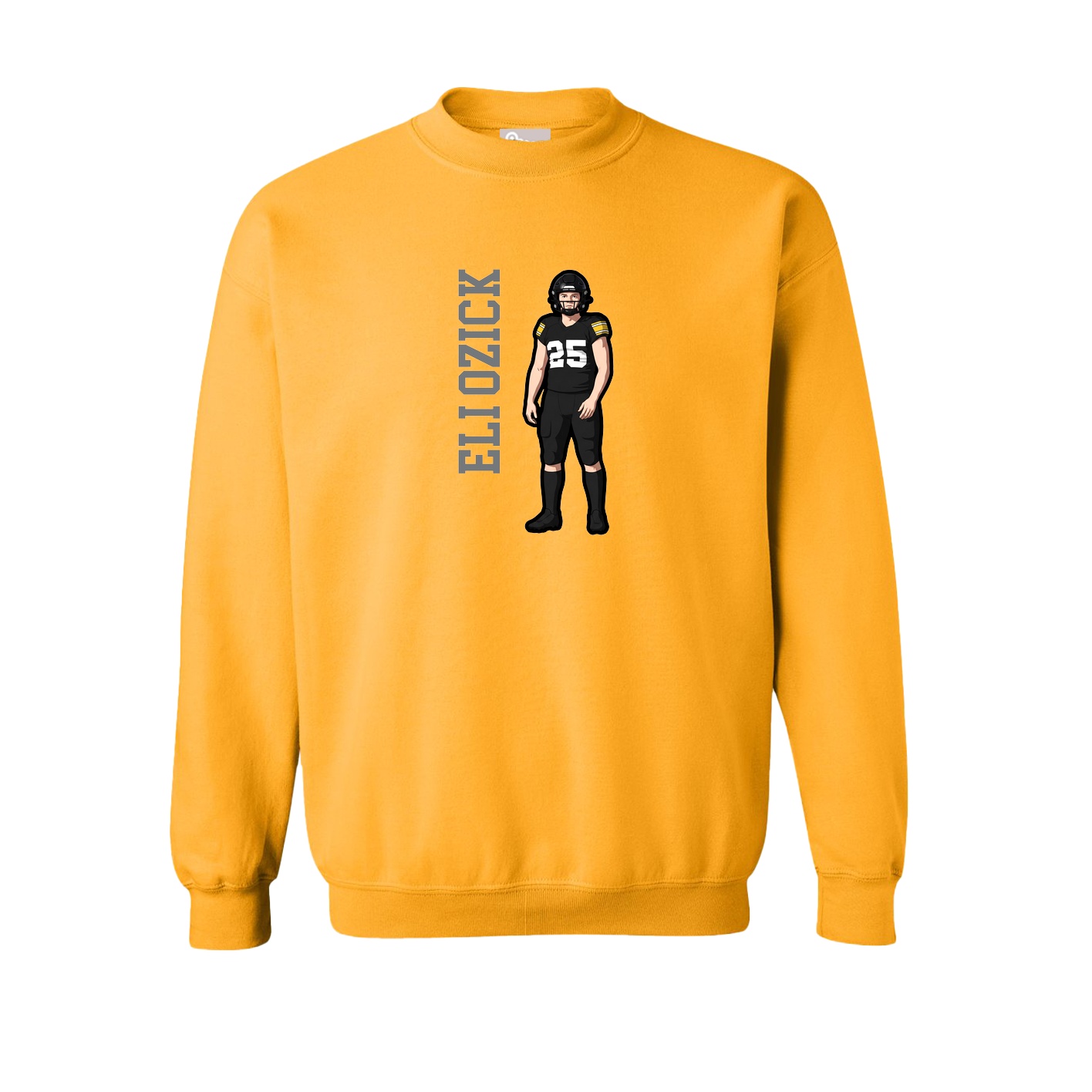 Fleece Crew — Name Vertical in Gold
