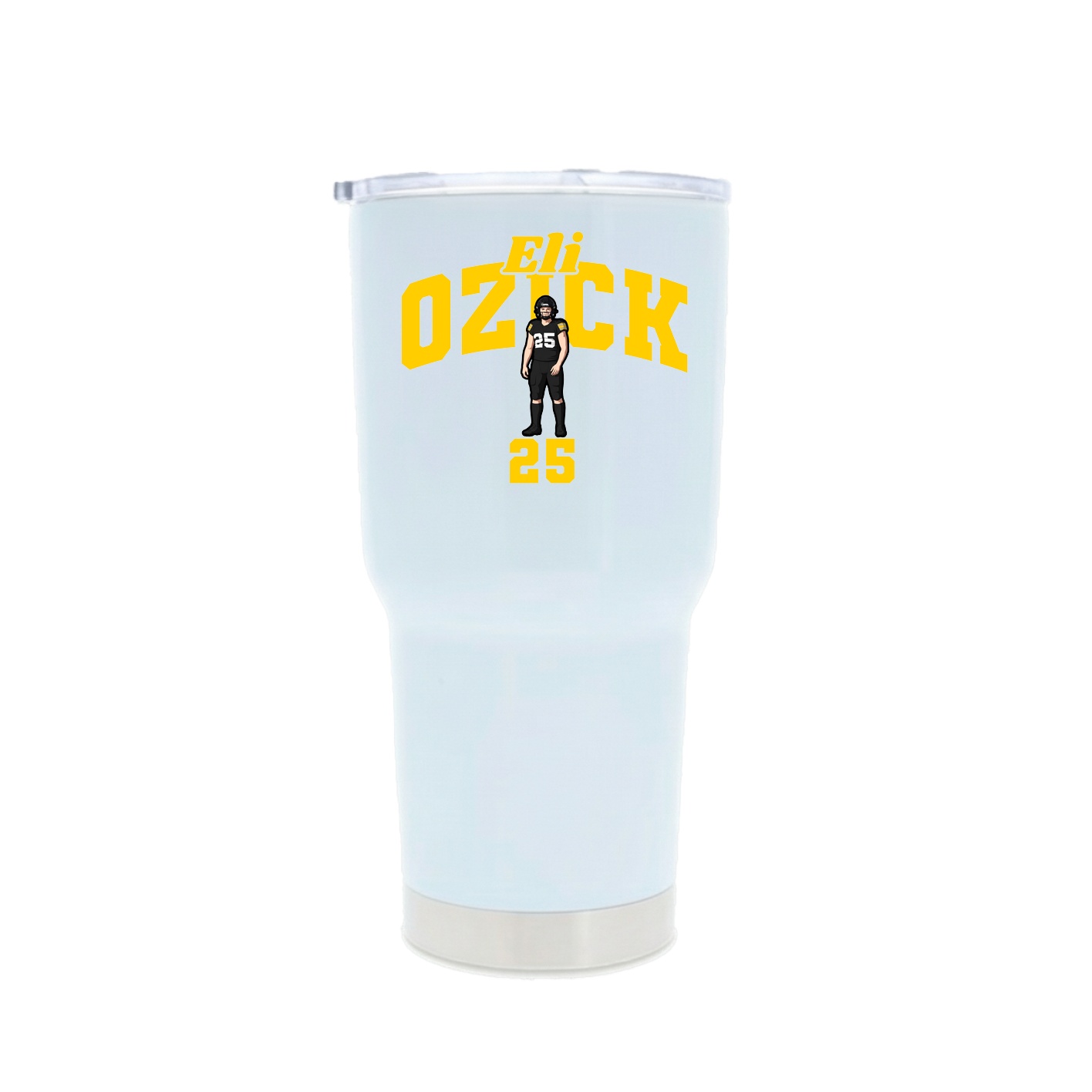 30oz Stainless Steel Tumbler — Signature Arch in White