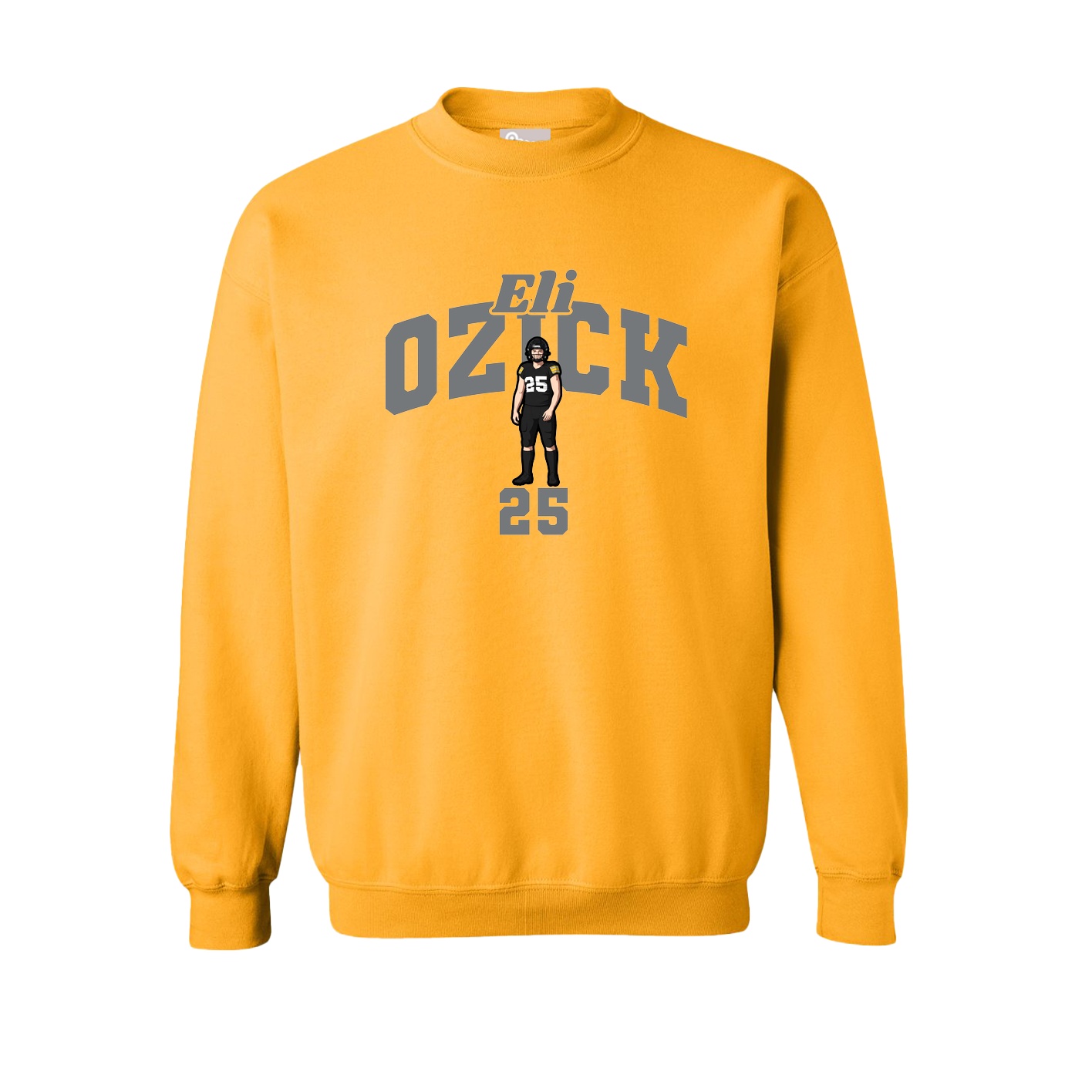 Fleece Crew — Signature Arch in Gold
