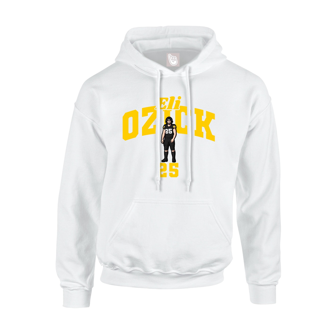 Youth Hoodie — Signature Arch in White