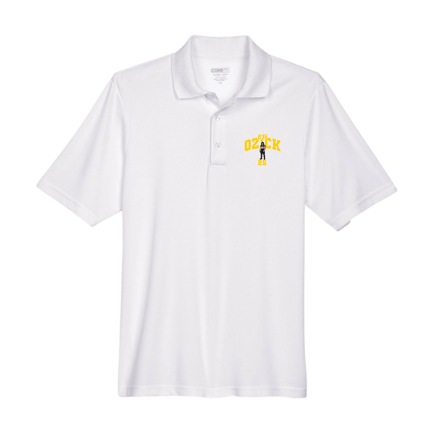 Performance Polo — Signature Arch in White