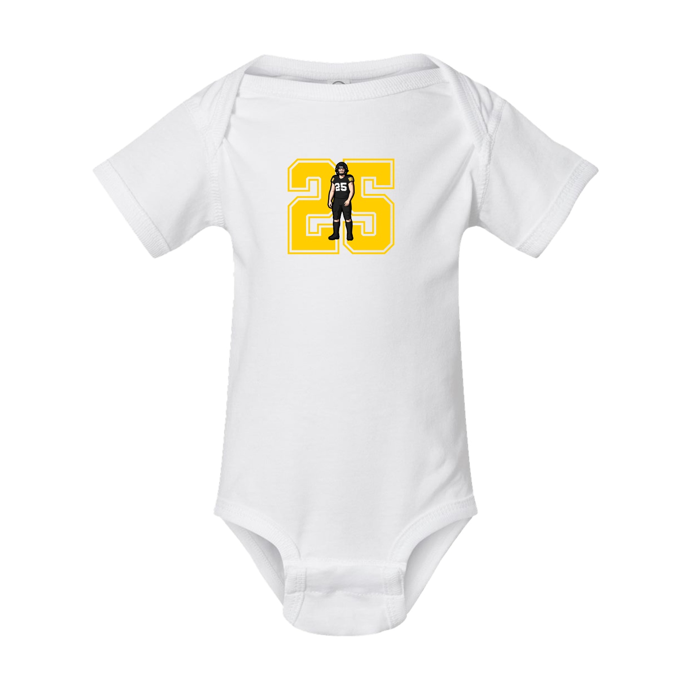 Baby Onesie — Number in White
