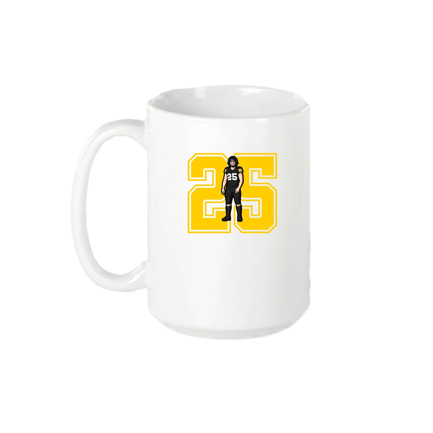 15oz Coffee Mug — Number in White