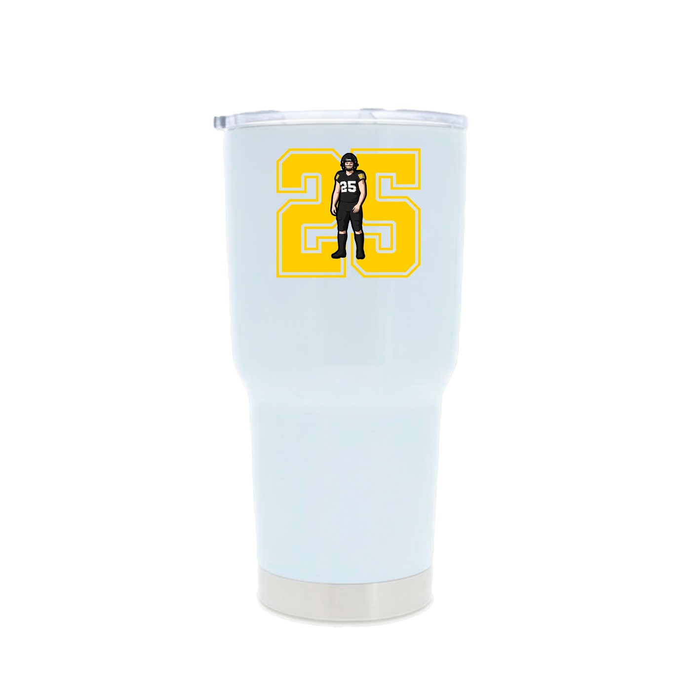 30oz Stainless Steel Tumbler — Number in White