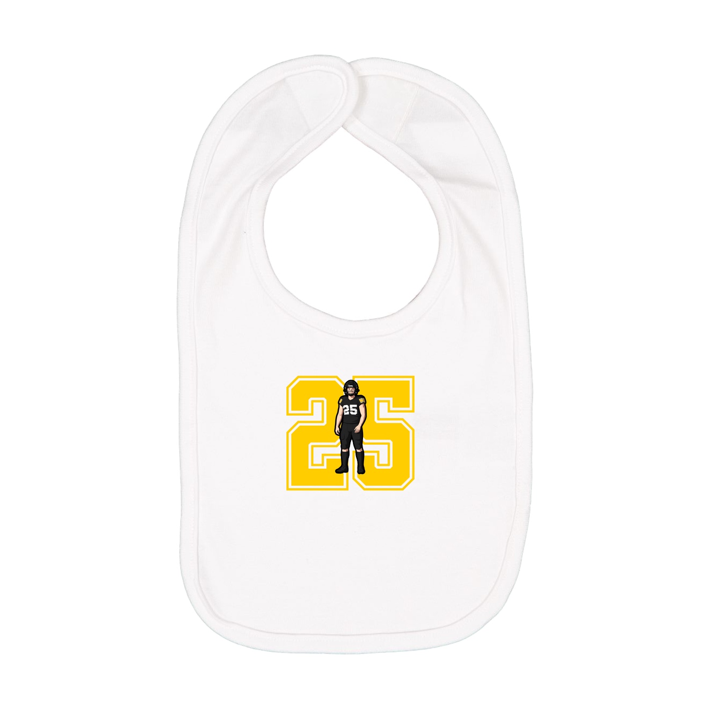 Infant Bib — Number in White