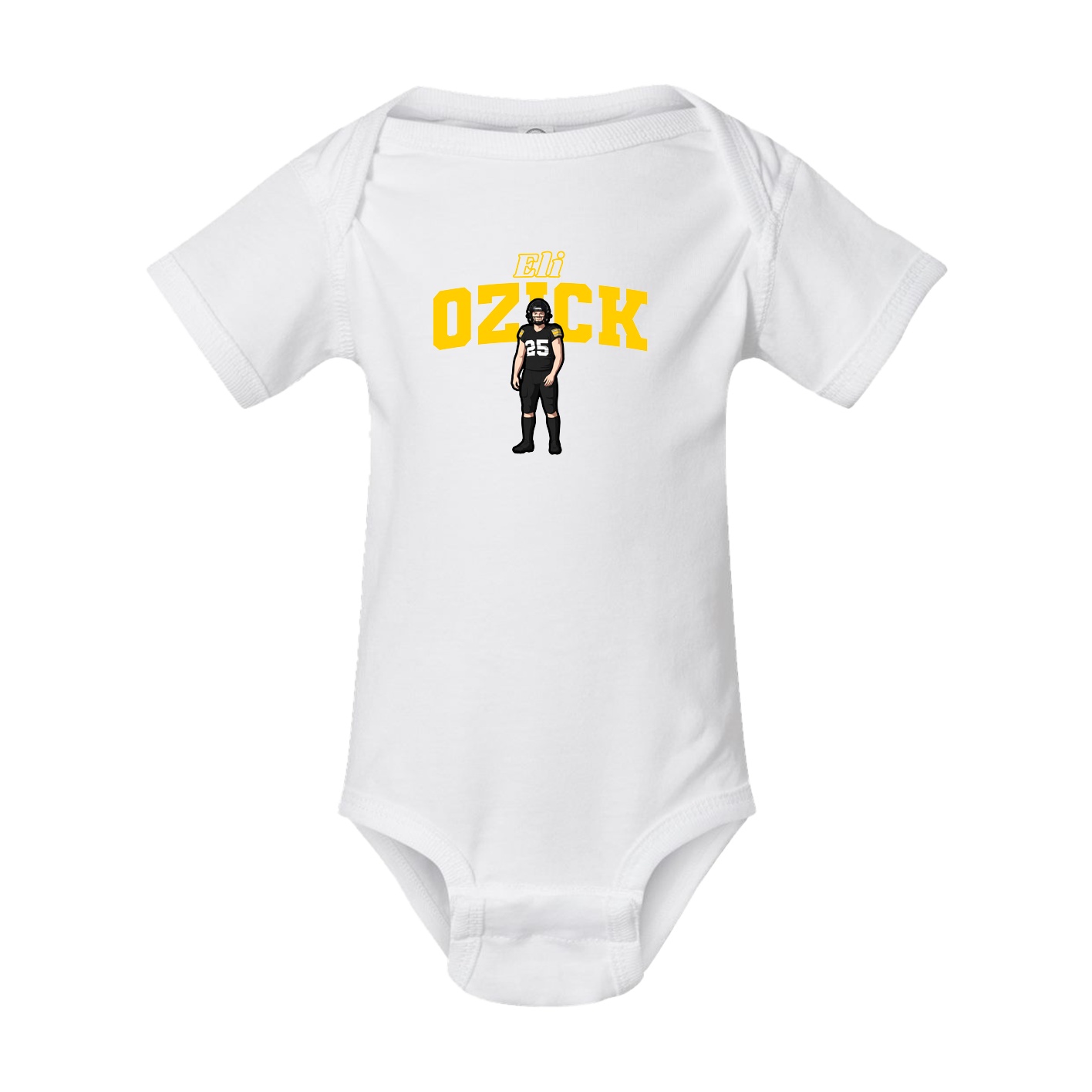 Baby Onesie — Name Arch in White