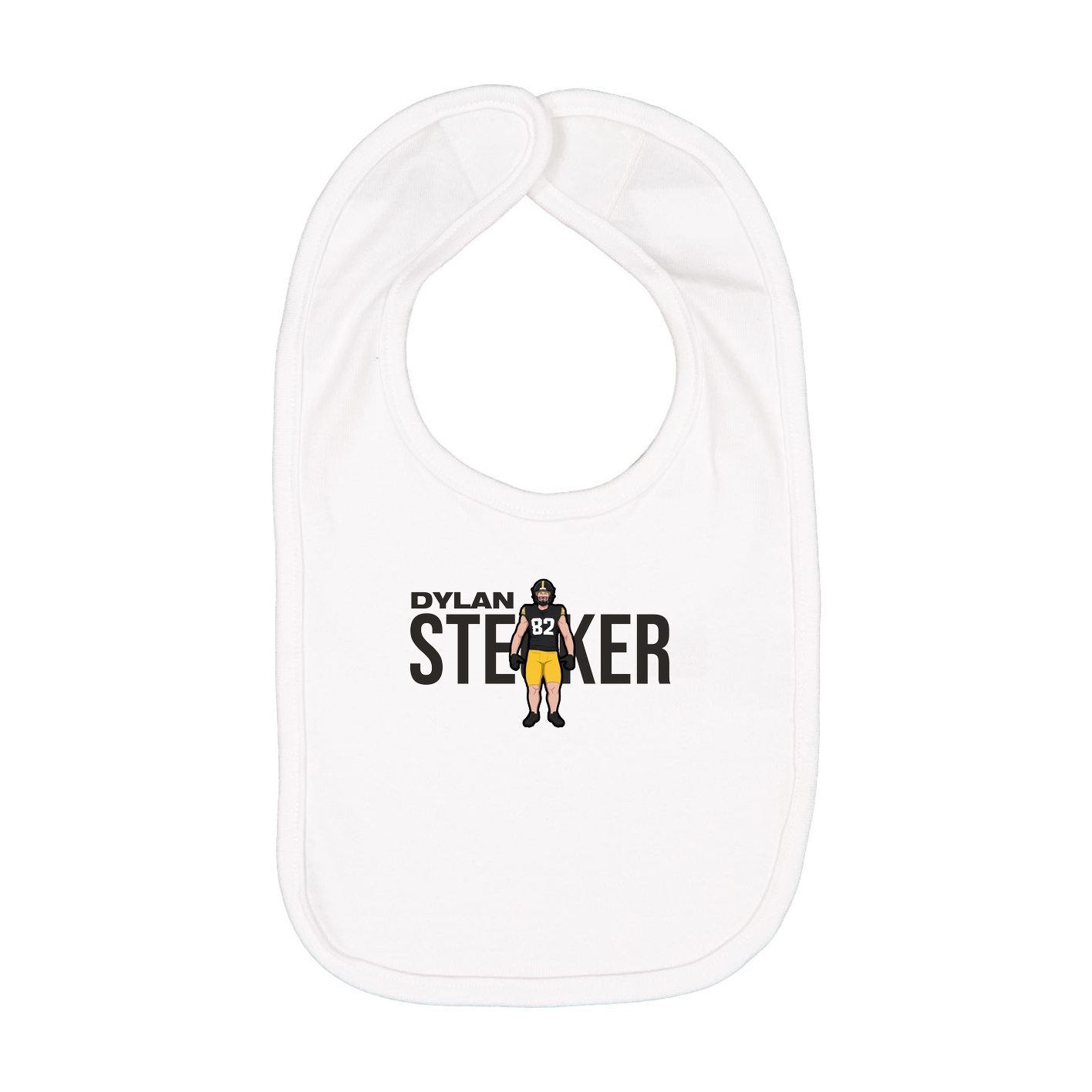 Infant Bib — Player Name in White