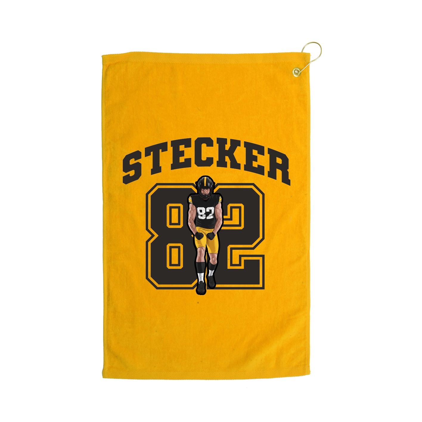 Golf Towel — Number in Gold