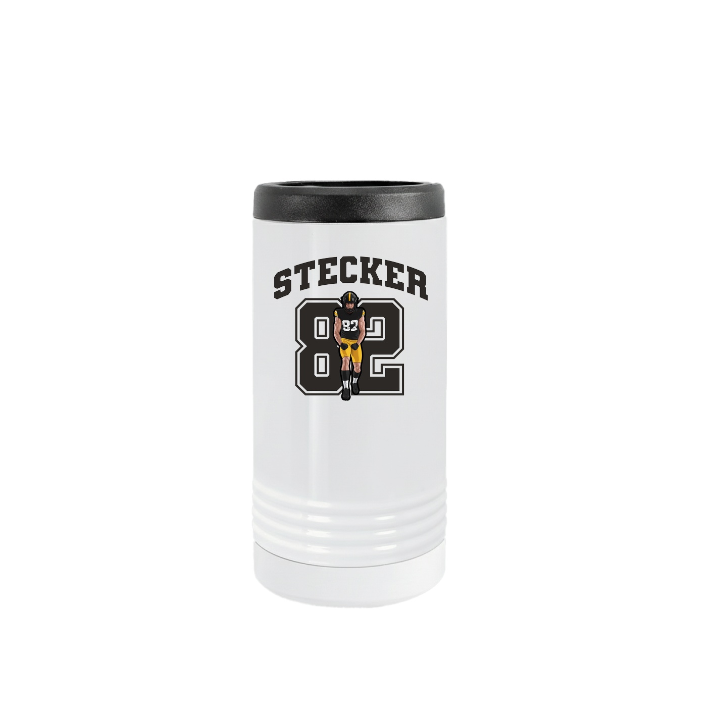 Slim Beverage Holder — Number in White