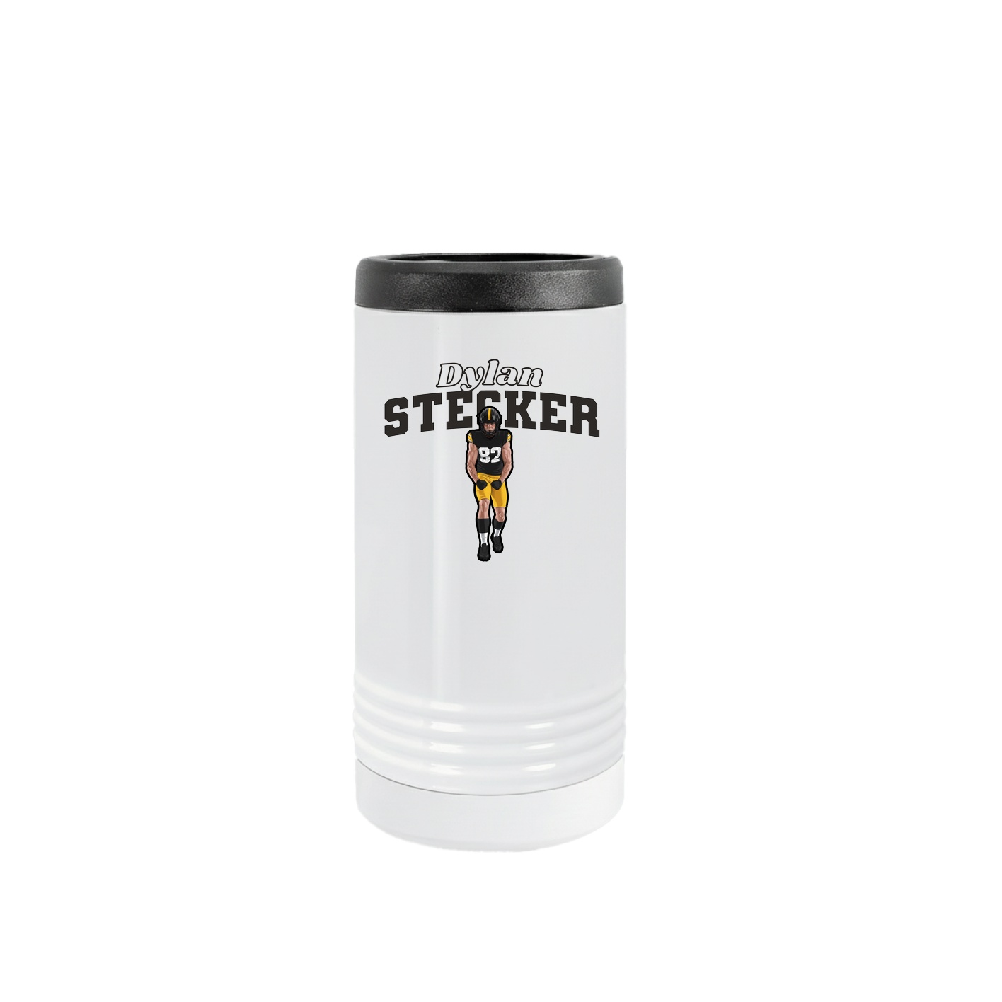 Slim Beverage Holder — Name Arch in White