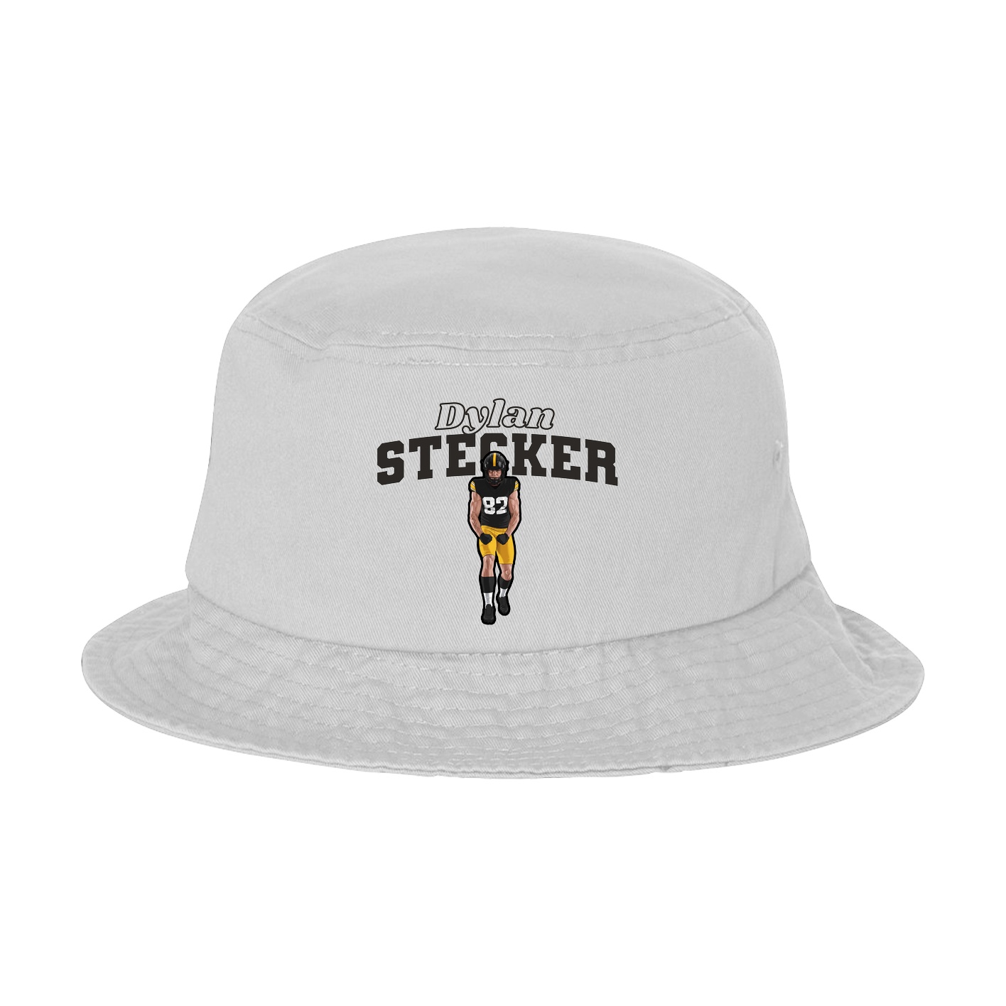 Bucket Cap — Name Arch in White