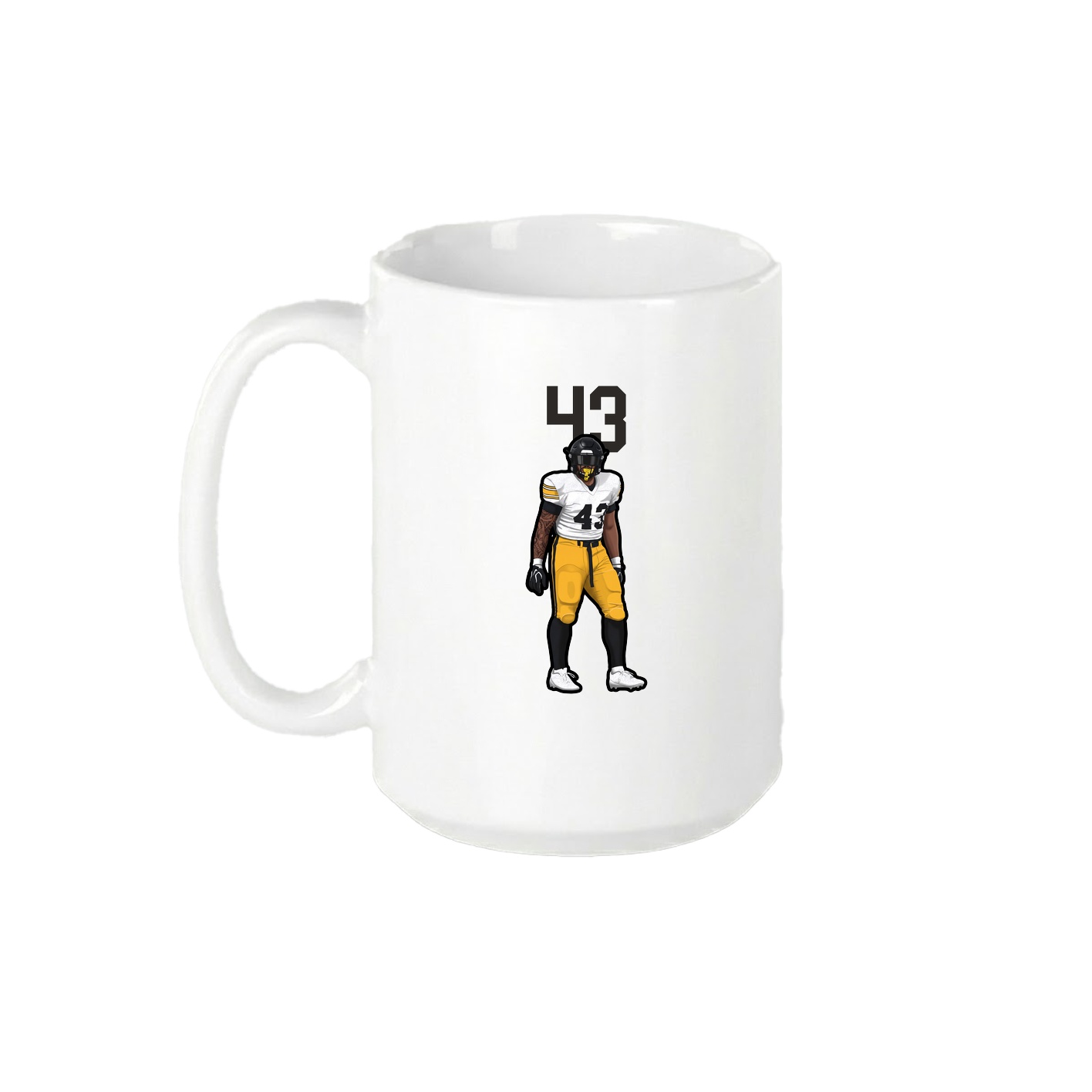 15oz Coffee Mug — Number Top in White