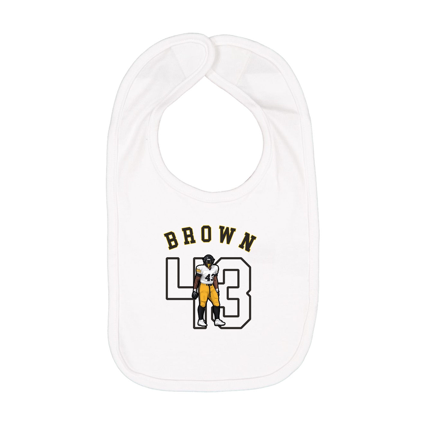 Infant Bib — Shirsey Arch in White
