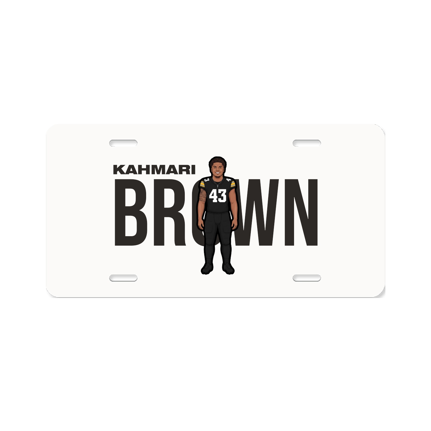 License Plate — Player Name in Classic