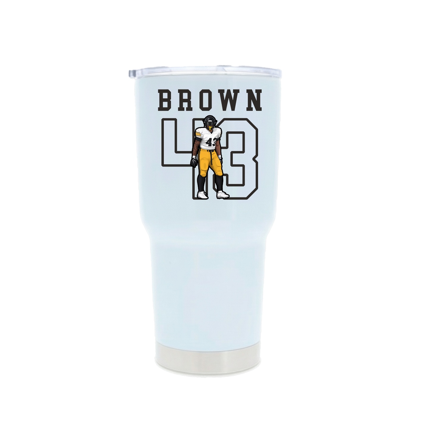 30oz Stainless Steel Tumbler — Shirsey in White
