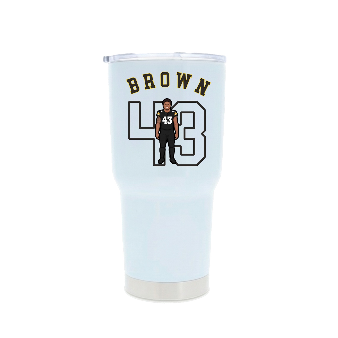 30oz Stainless Steel Tumbler — Shirsey Arch in White