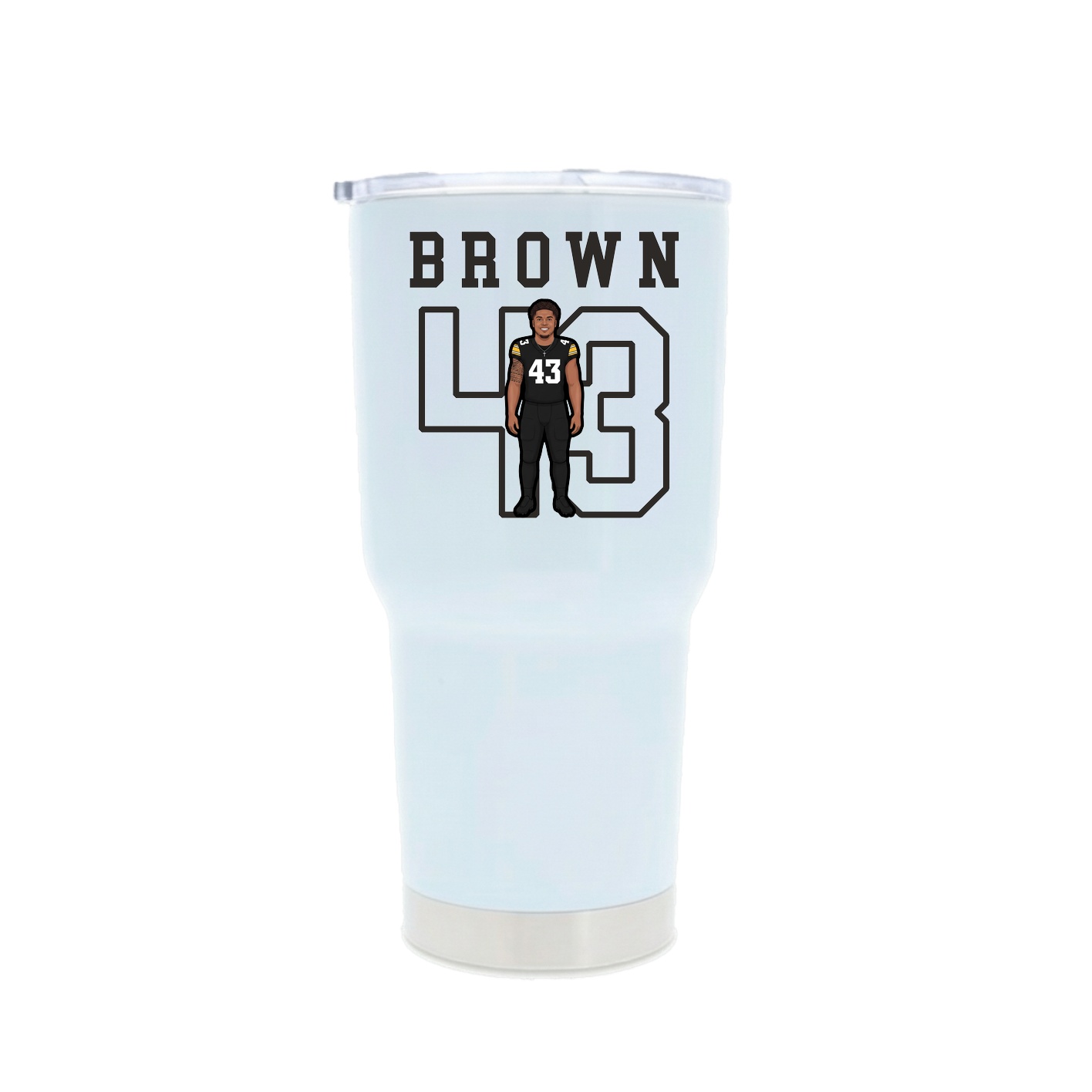 30oz Stainless Steel Tumbler — Shirsey in White