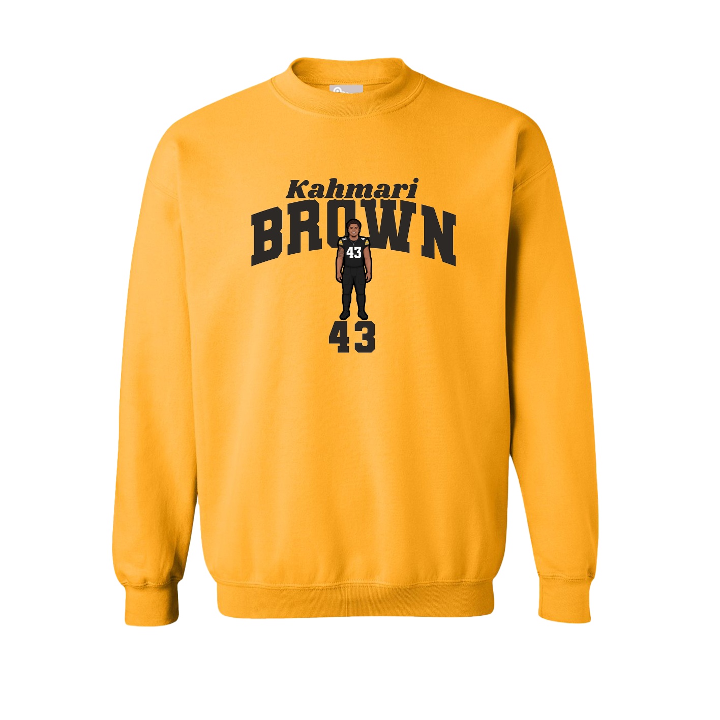 Fleece Crew — Signature Arch in Gold