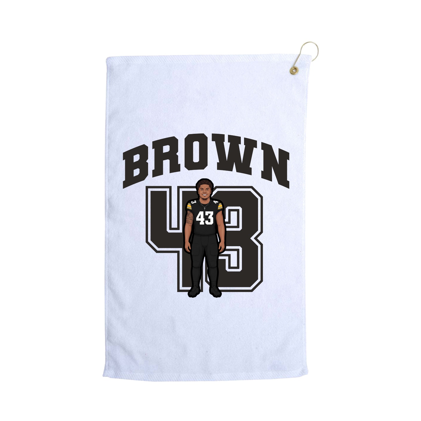 Golf Towel — Number in White