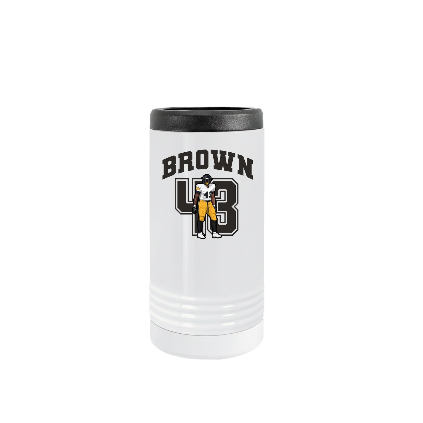Slim Beverage Holder — Number in White