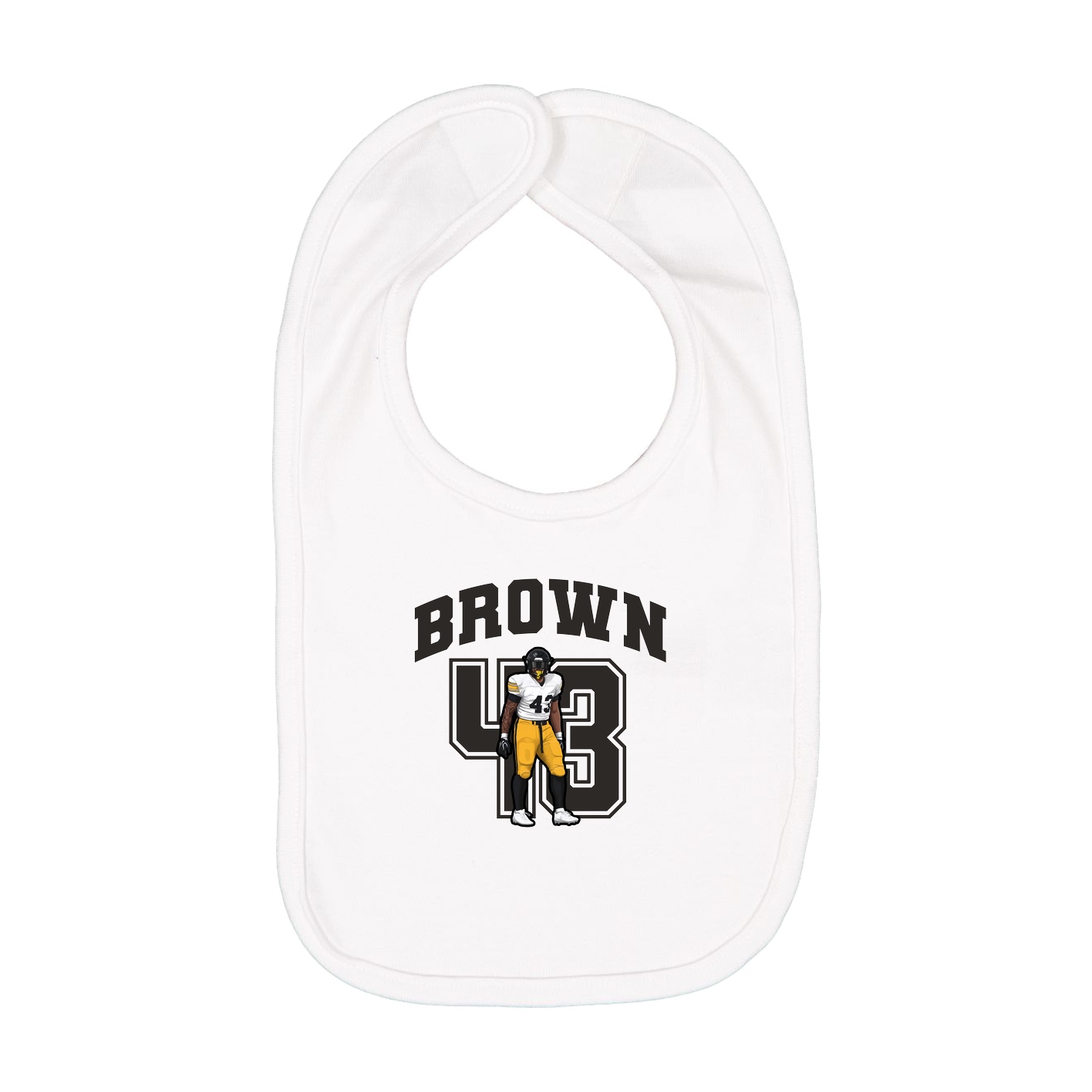 Infant Bib — Number in White