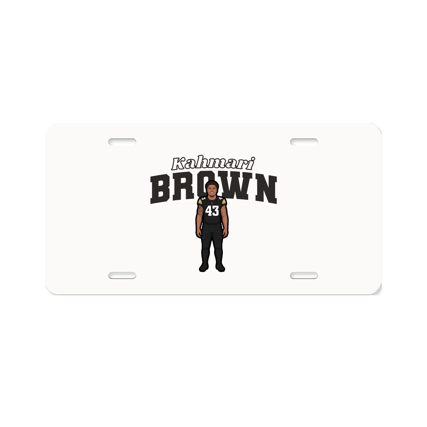 License Plate — Name Arch in Classic