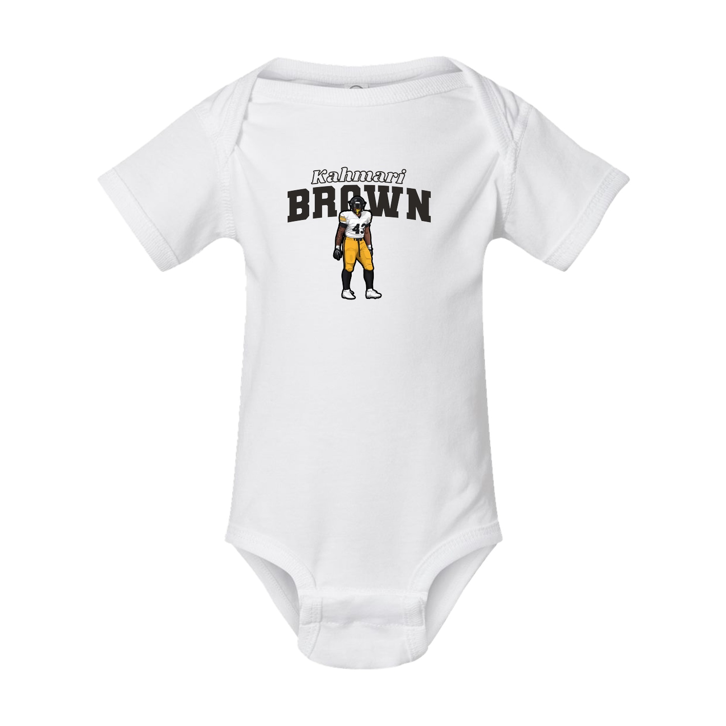 Baby Onesie — Name Arch in White