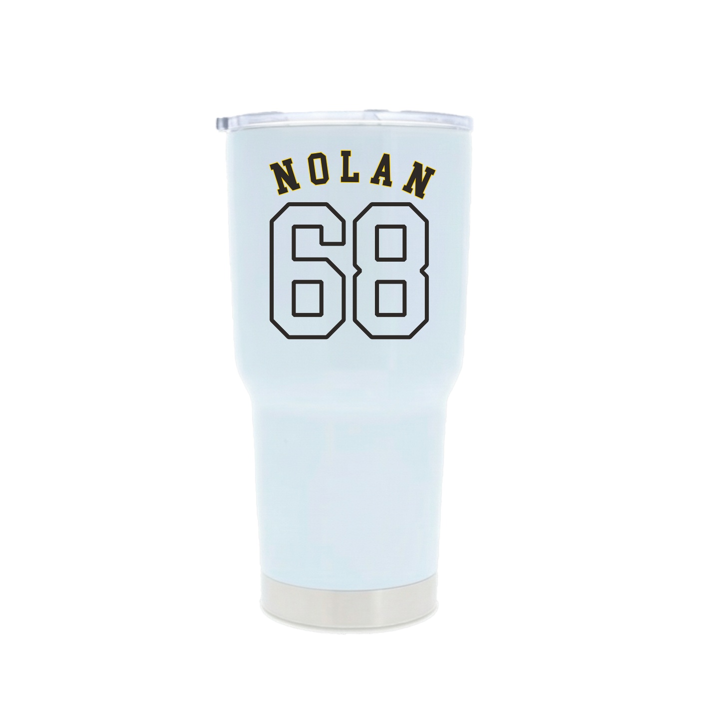 30oz Stainless Steel Tumbler — Shirsey Arch in White