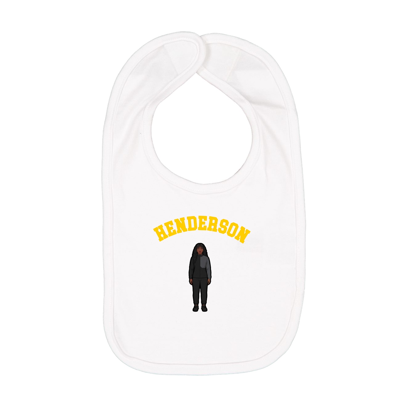 Infant Bib — Shirsey Arch in White